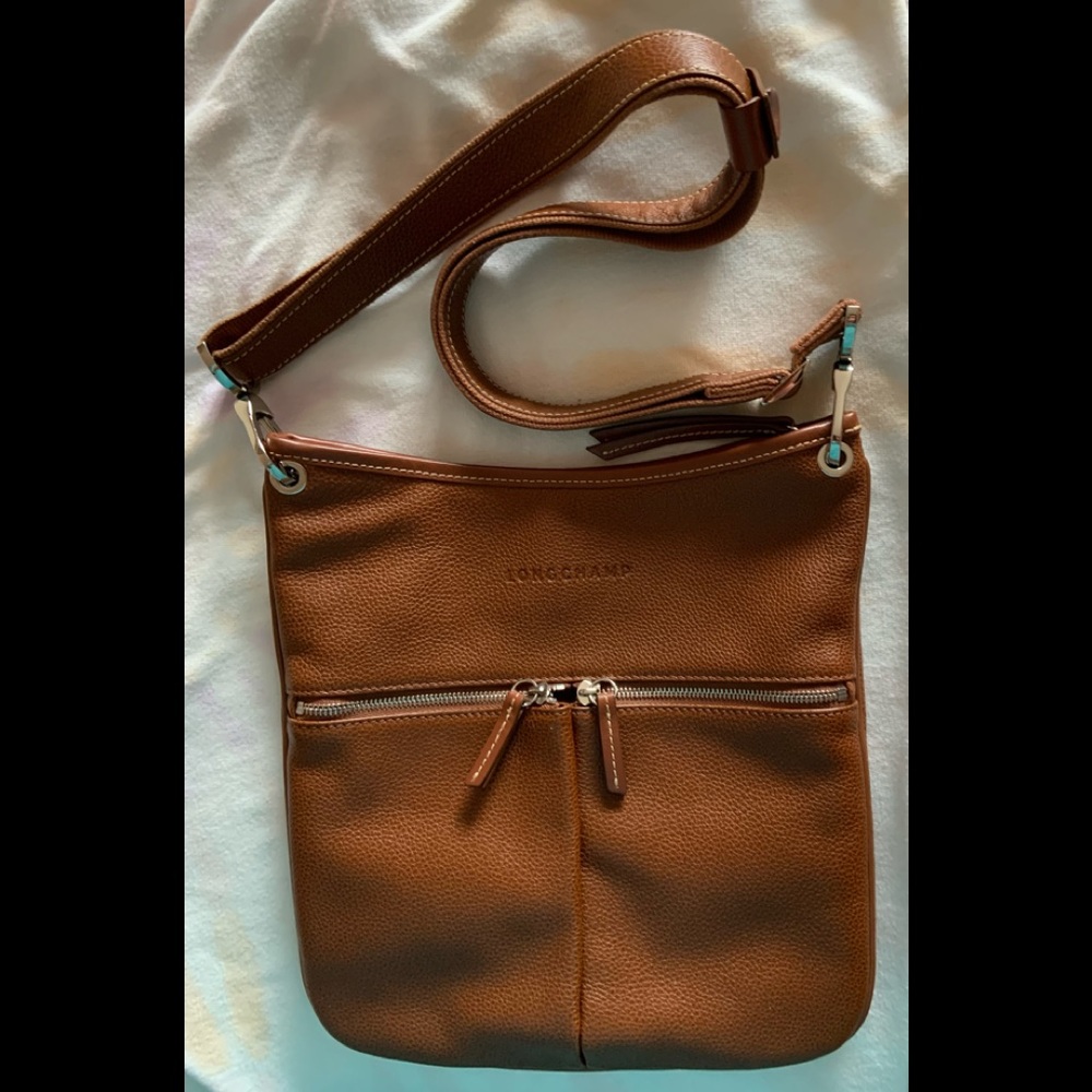 Authentic Brown Longchamp crossbody